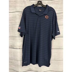 Mens Nike Navy Chicago Bears Sideline Victory Coaches Performance Polo Size XXL